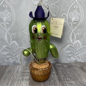 Laved Blown Glass Dal 1952 Cowboy Cactus Ornament number 317